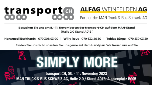 Wir sind an der Transport.ch